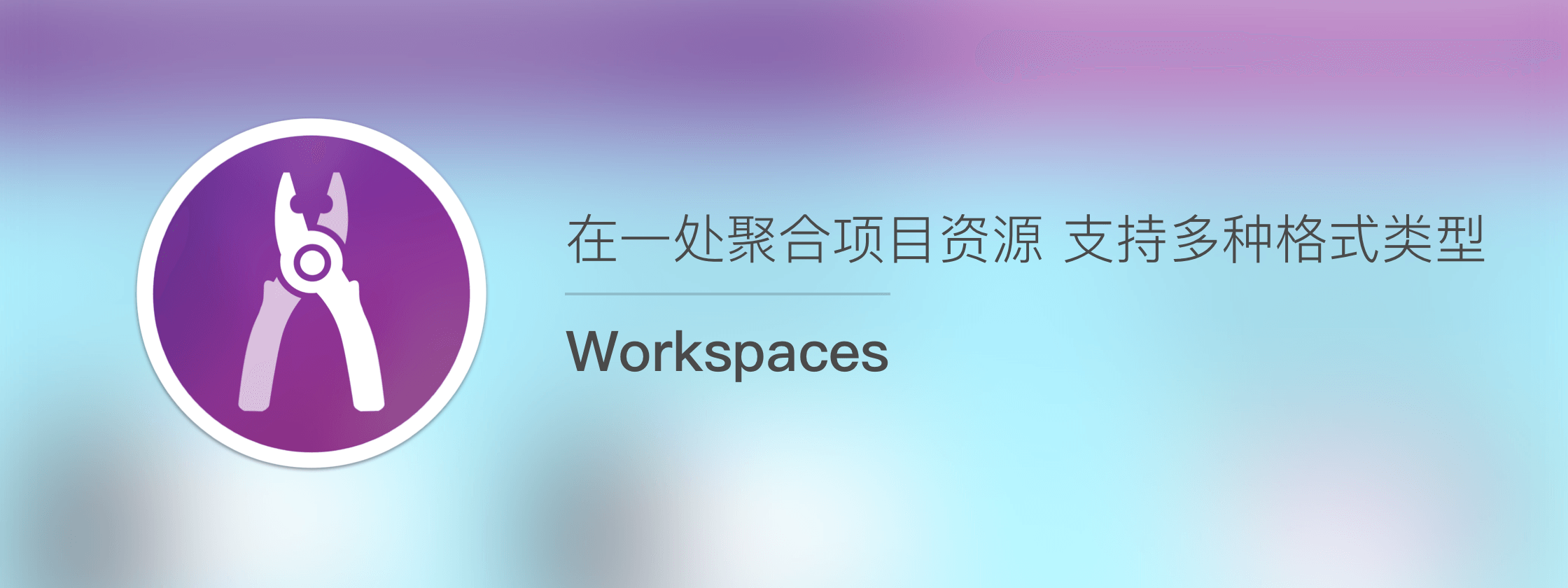 Workspaces，在一处聚合项目资源 支持多种格式类型